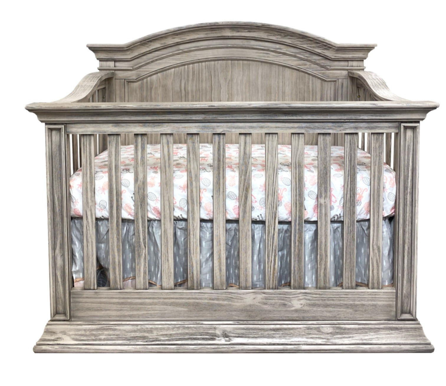 Khloe Convertible Crib in Rustic White image 1