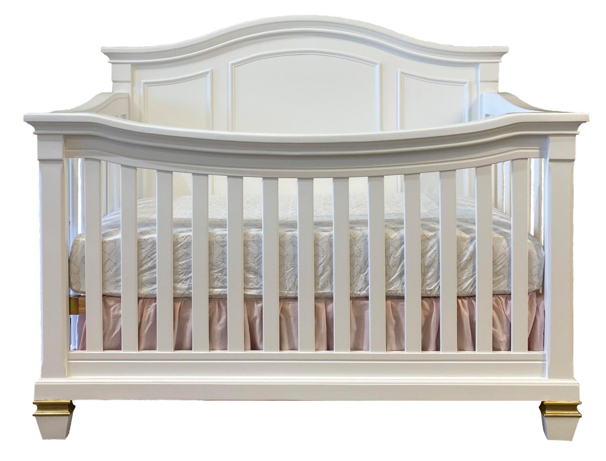 3 Piece Victoria Package Deal White and Gold  **CRIB+DRESSER+FREE MATTRESS** image 1