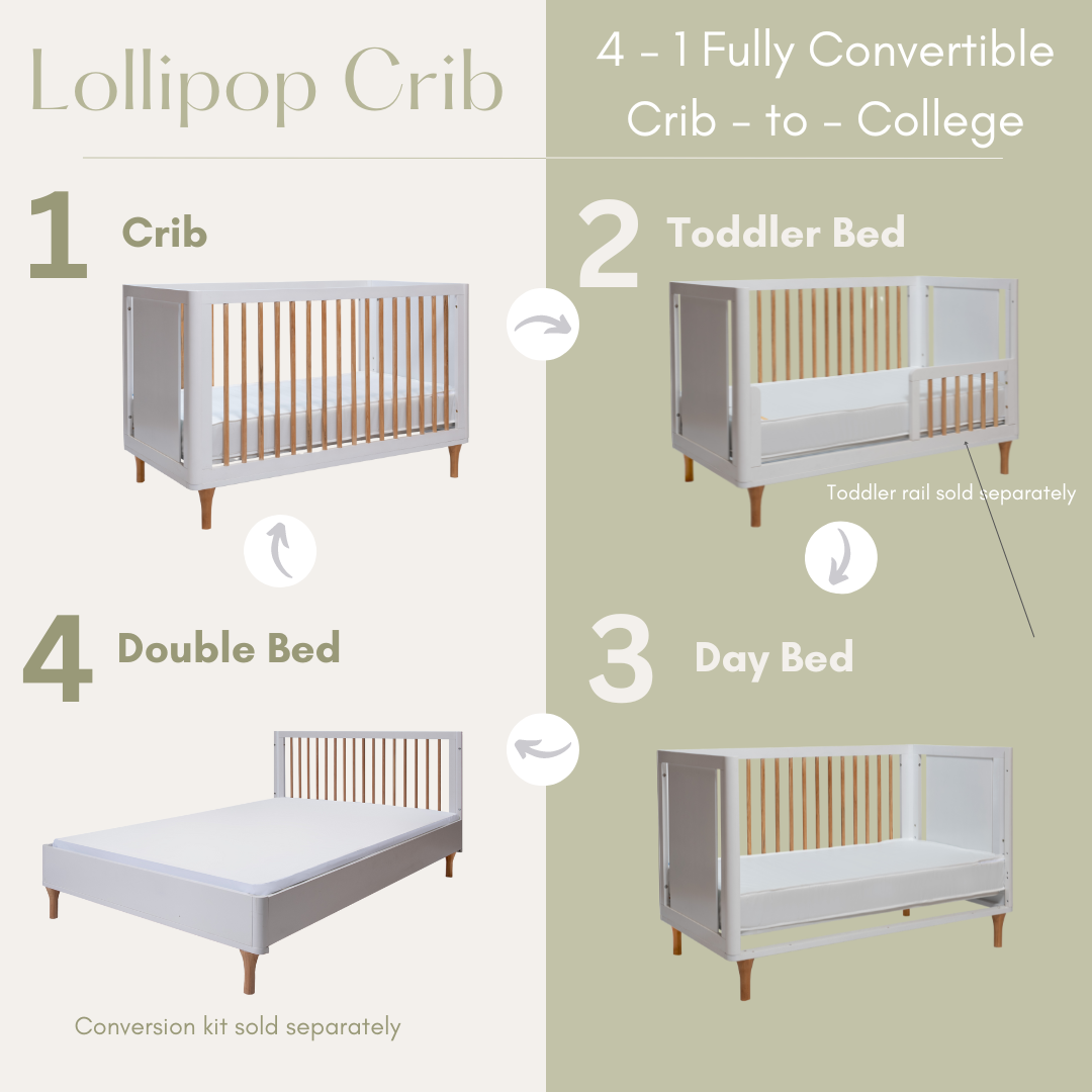 Lollipop 4 in 1 convertible crib image 1