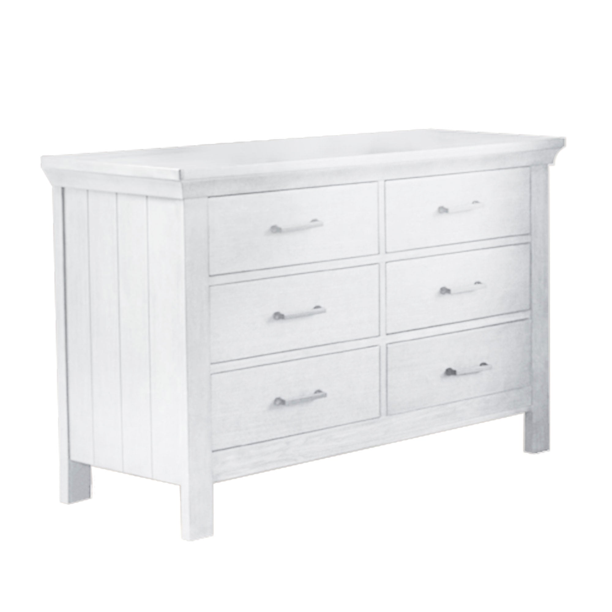 Como Double Dresser in Vintage White