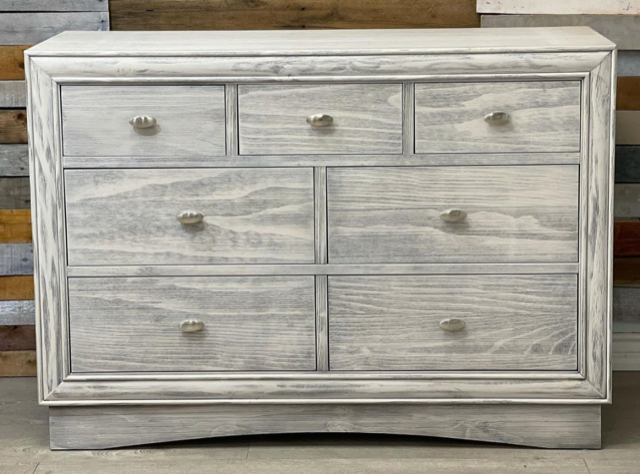 Preston Double Dresser in Rustic White