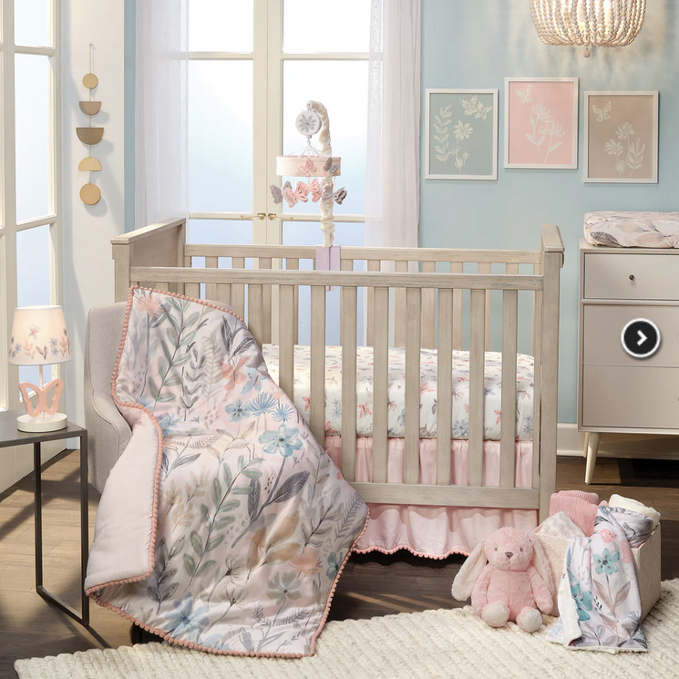 Pink Baby Crib Bed Sets Pink All White Crib Bedding Set Light Pink Baby Girl Bedding Set Organic  Velour Crib Set