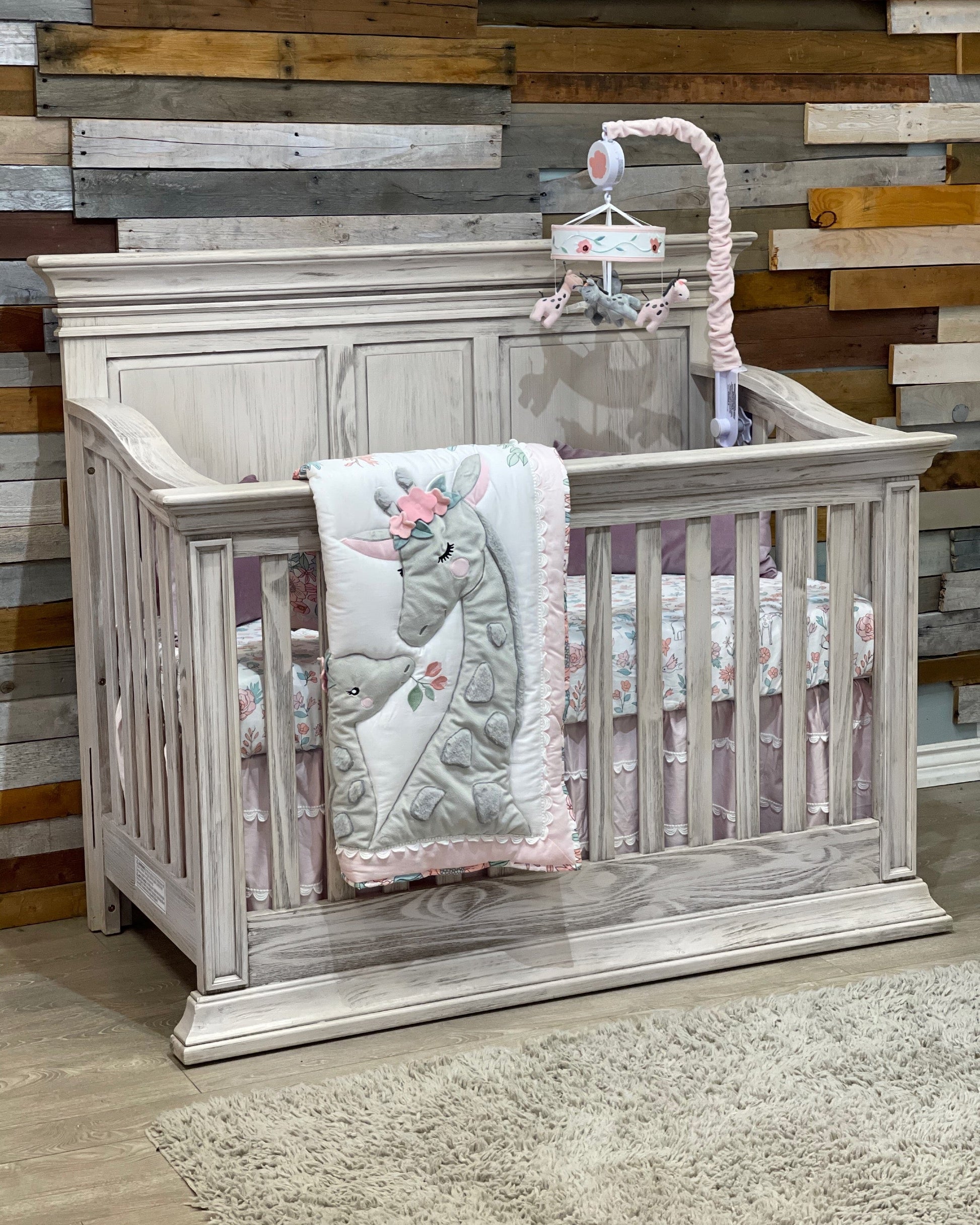 Chic Convertible Crib in Rustic White image 4