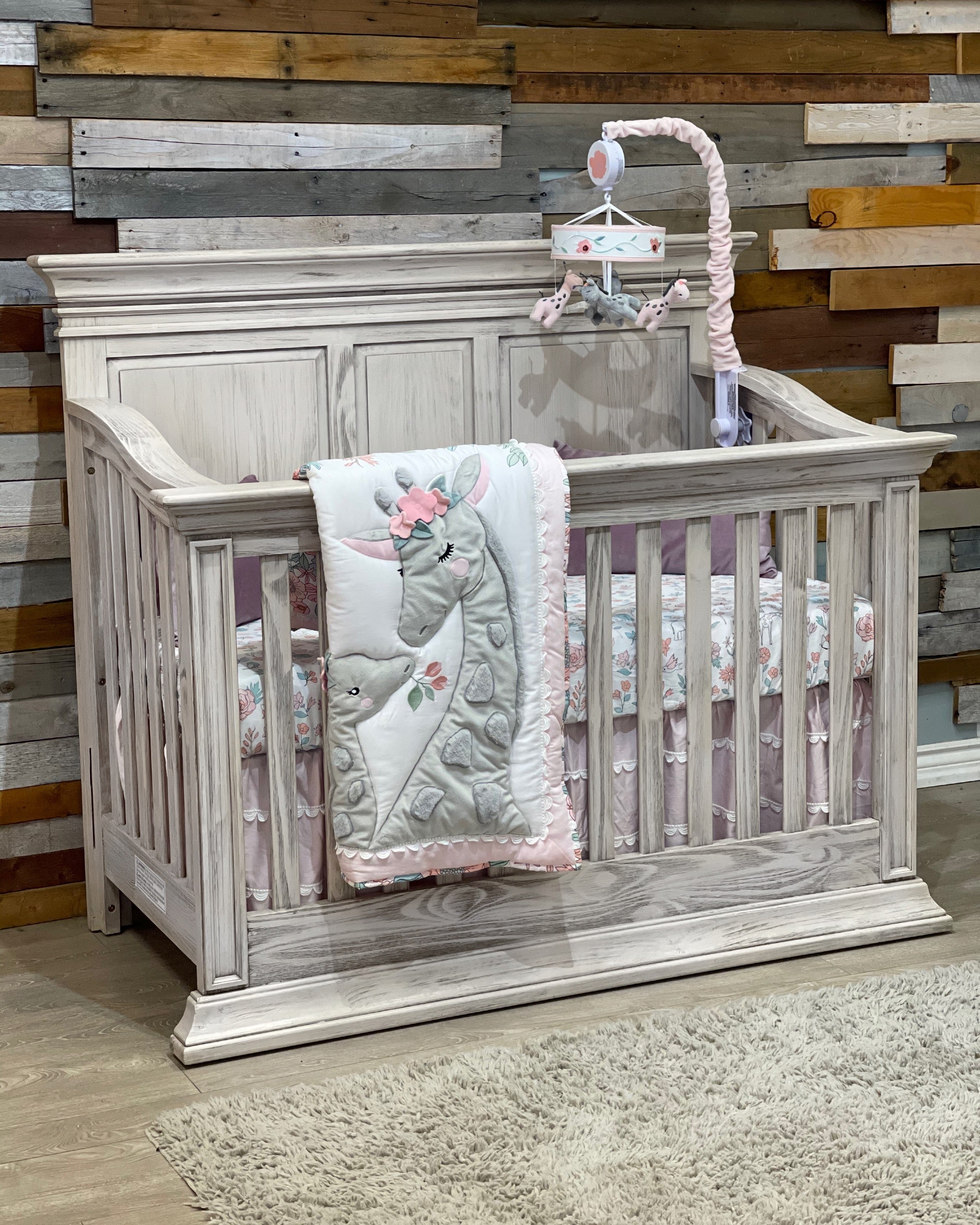 Chic Convertible Crib in Rustic White image 4