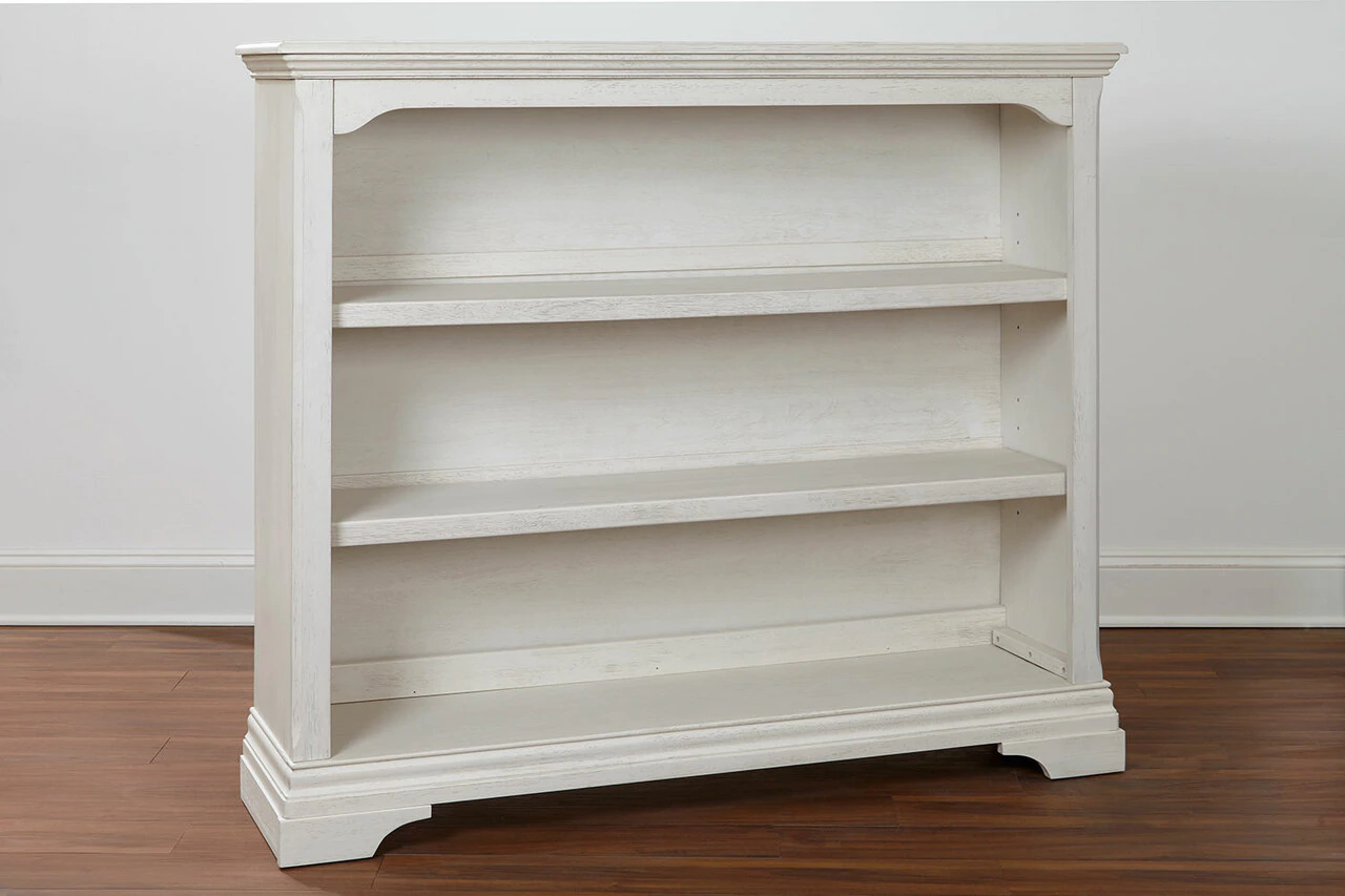 Kerrigan Bookcase Hutch in Rustic White