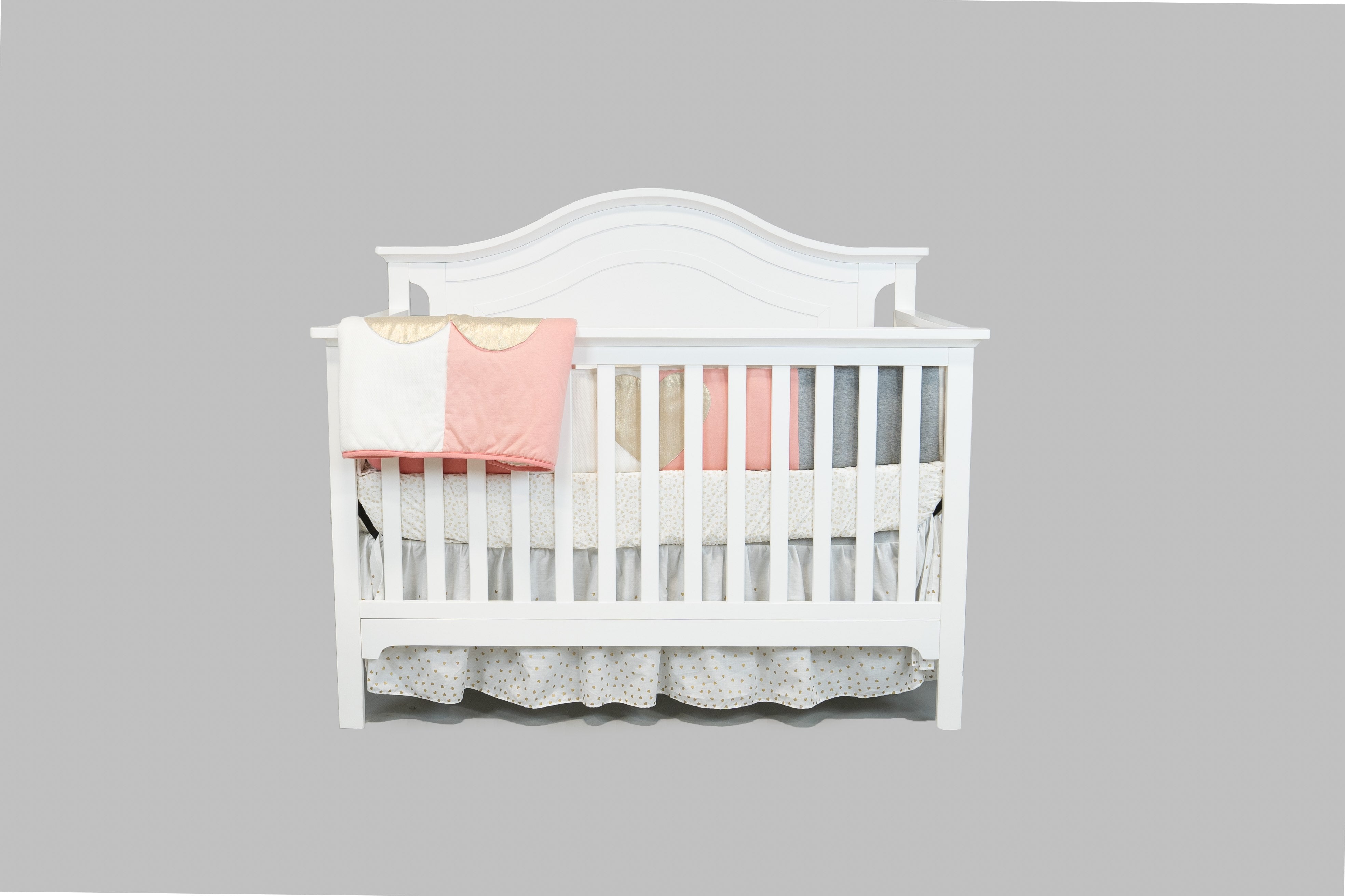 Catania Convertible Crib in White Finish image 1