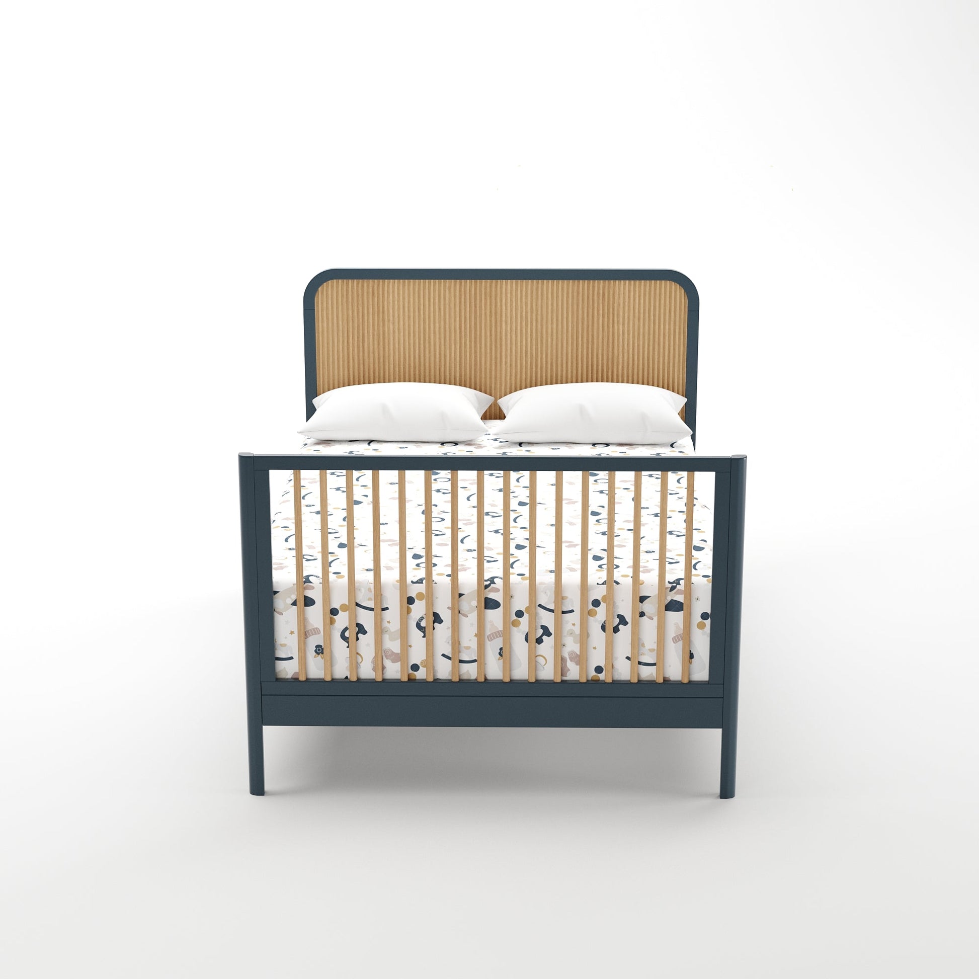 Milano Crib in Graphite/Natural