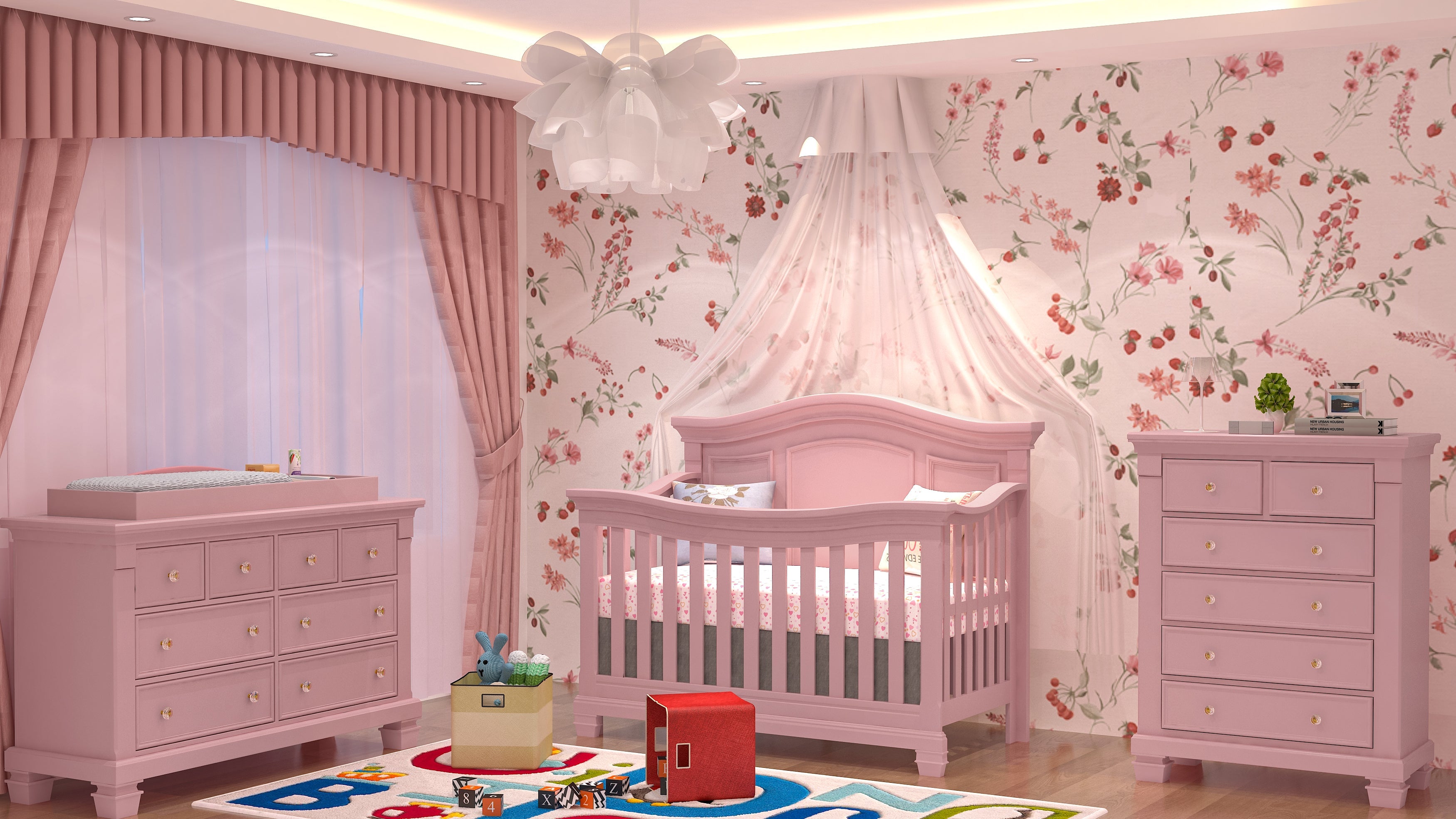 Victoria Crib in Pink image 4