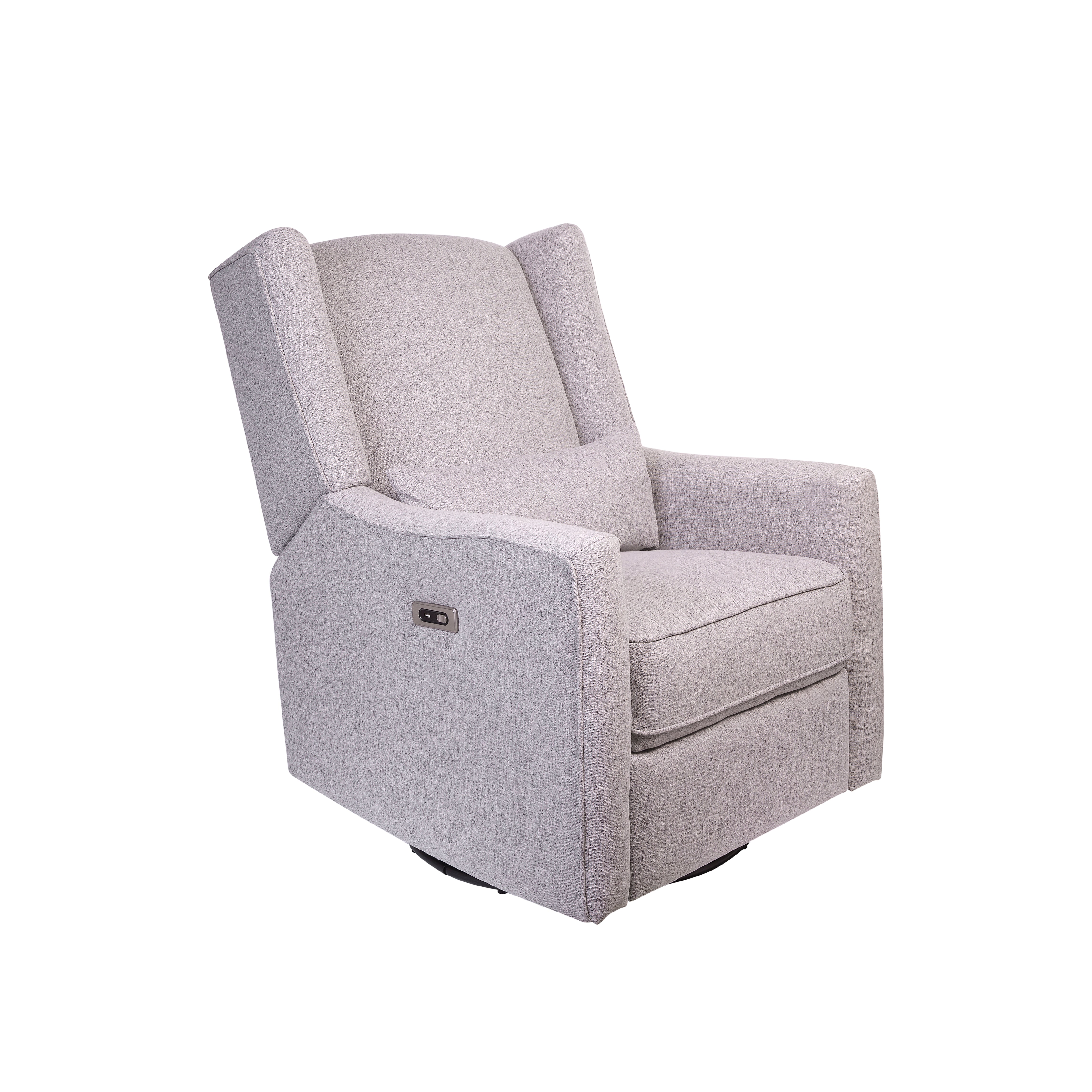 Lil Angels Contour Pedic Swivel Power Glider Recliner in Grey