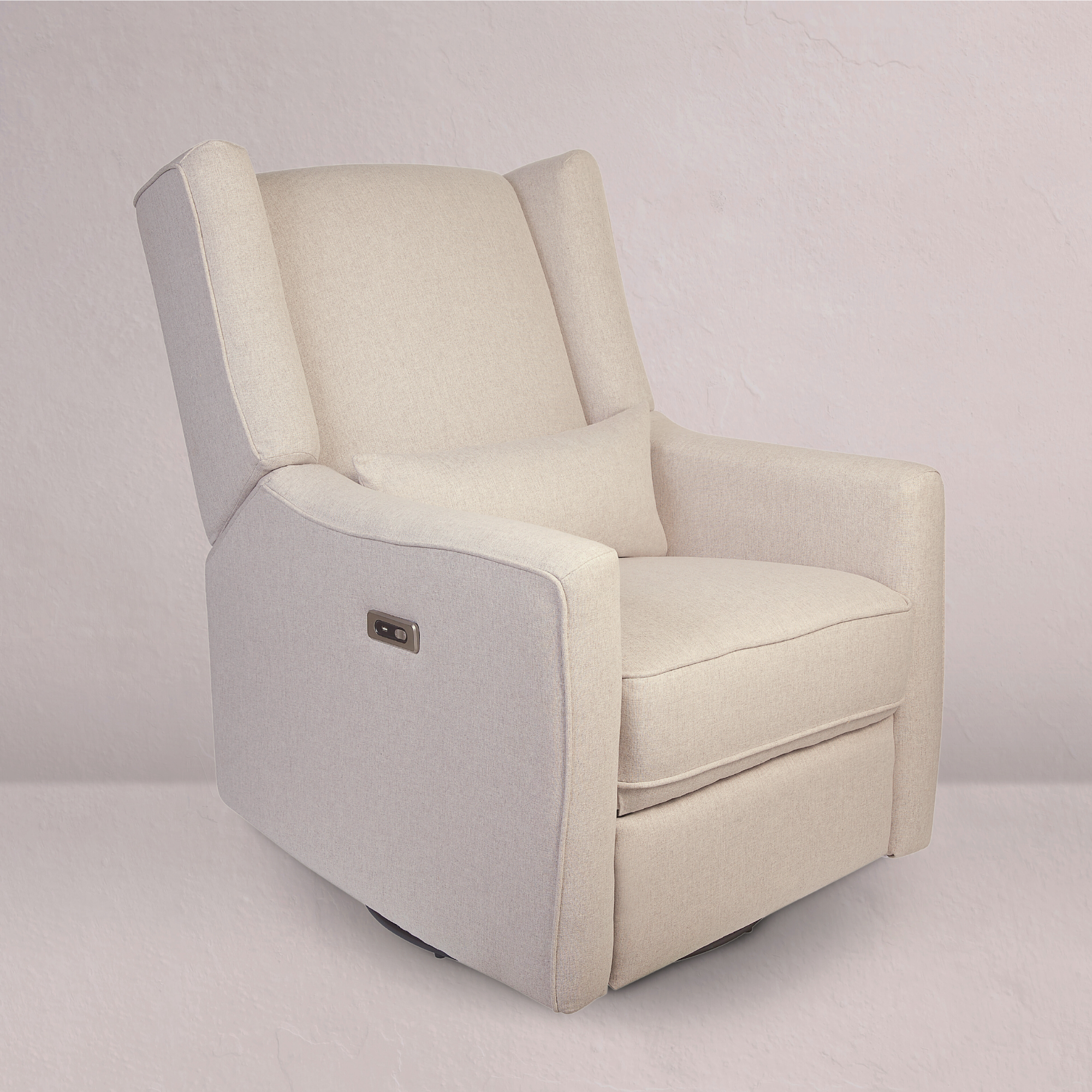 Lil Angels Contour Pedic Swivel Power Glider Recliner in Sand image 1