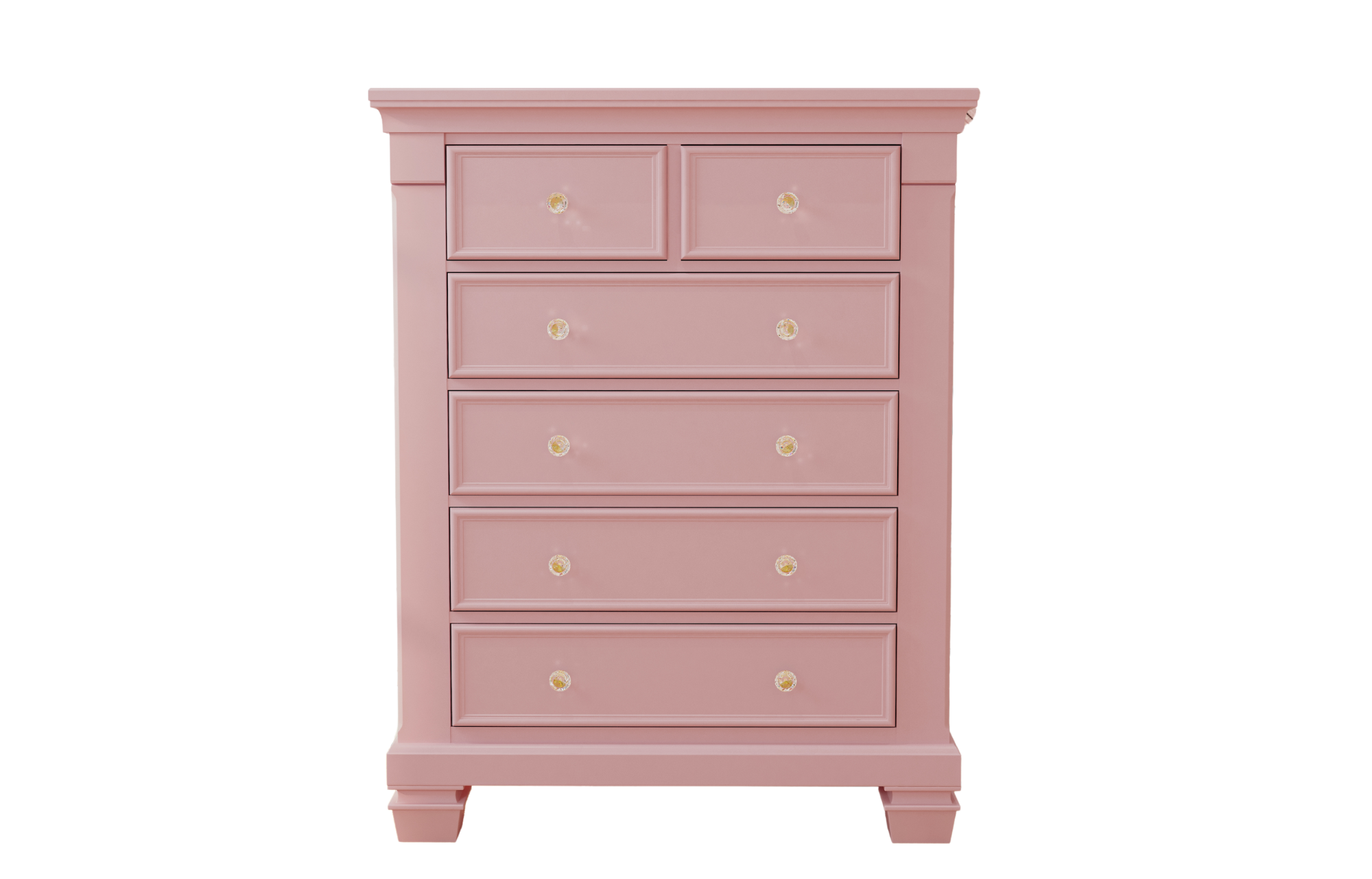 Glendale 5 Drawer Chest in Pink