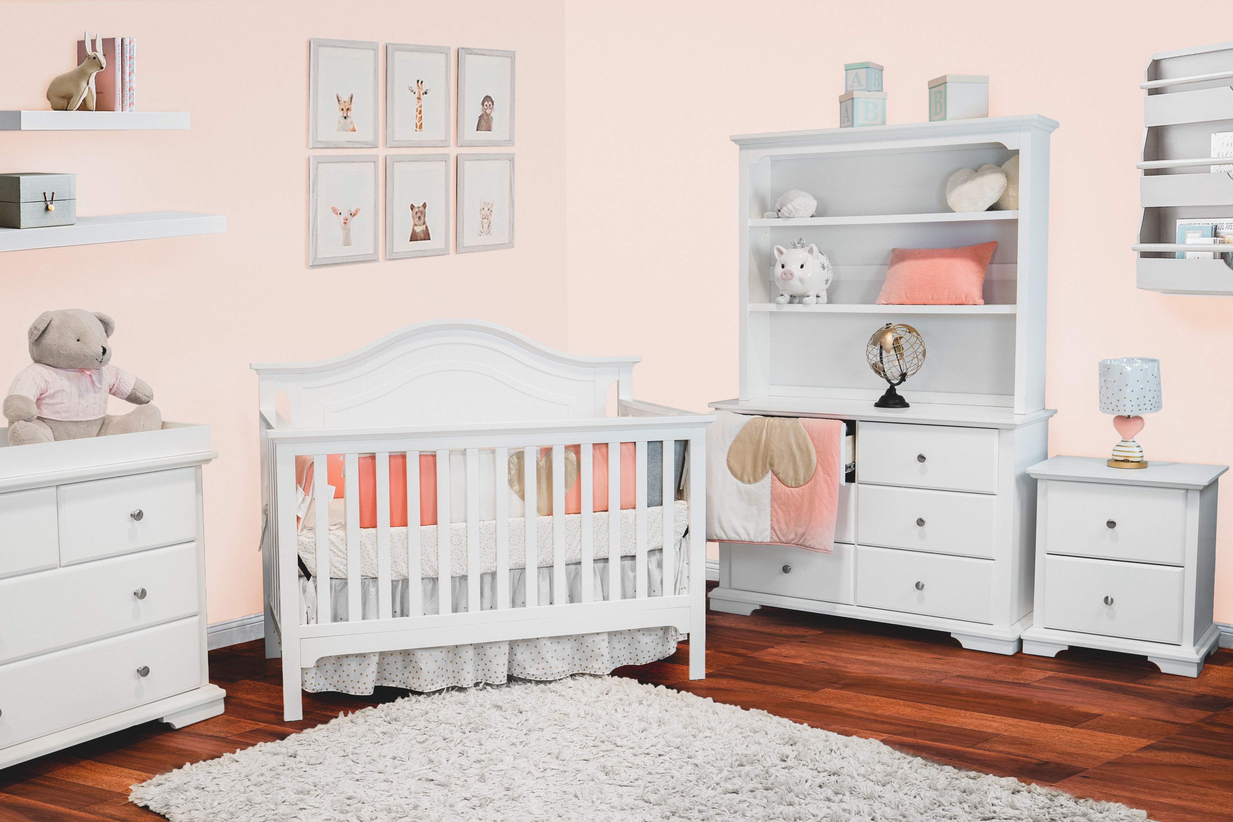 Catania Convertible Crib in White Finish image 4