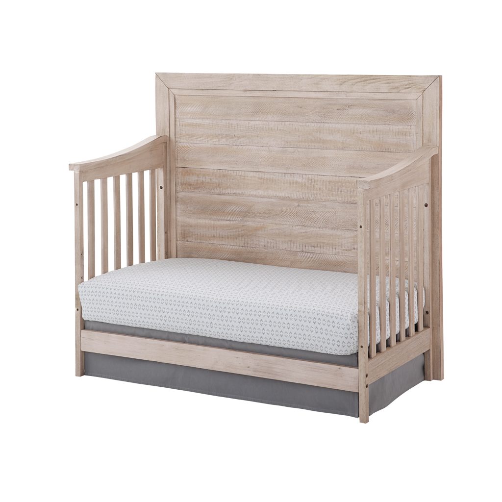 Remi Flat Top Convertible Crib in Sugarcoat finish image 1