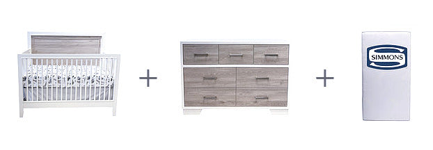 3 PIECE BIRCH SET  ** CRIB+DRESSER+FREE MATTRESS** image 1