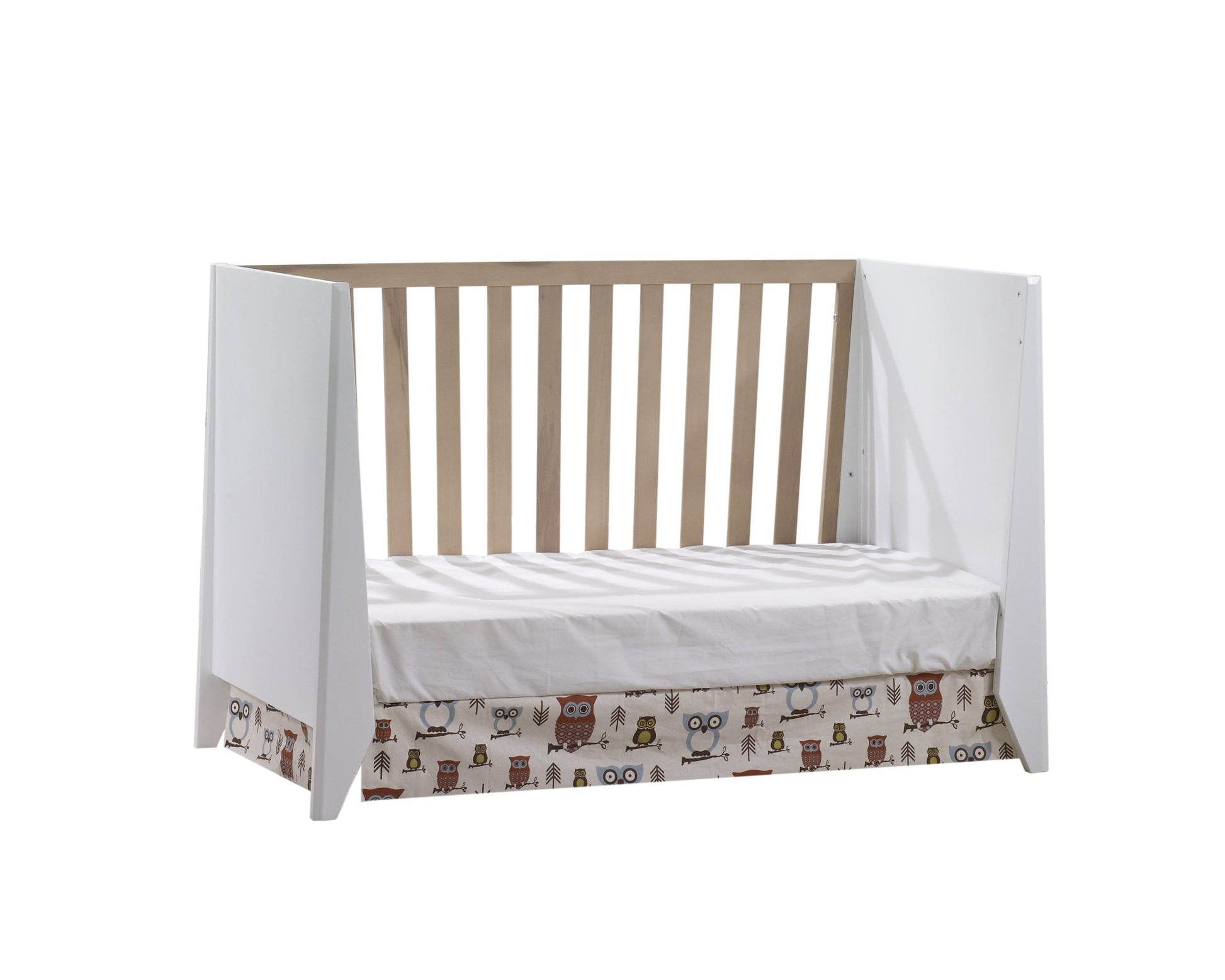 Flexx Premium Classic crib in White/Natural Wheat image 1