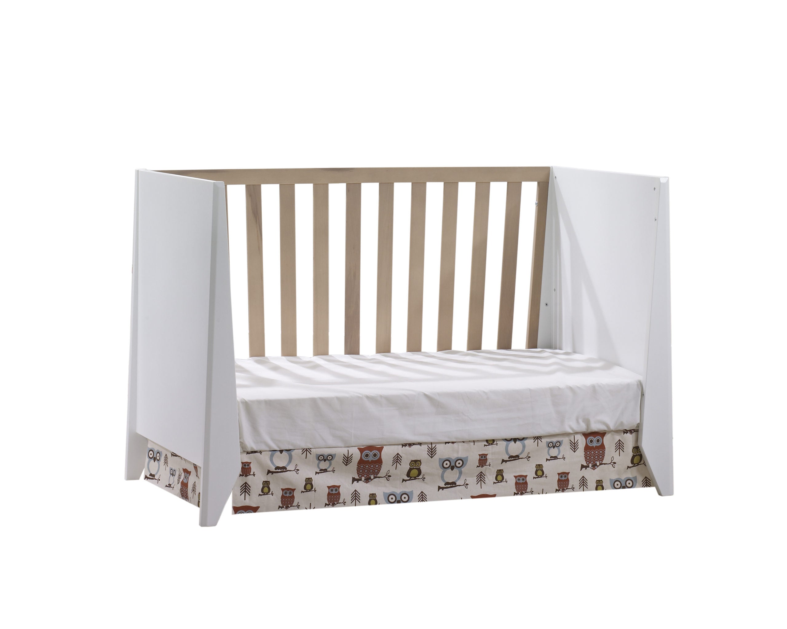 Flexx Premium Classic crib in White/Natural Wheat image 1