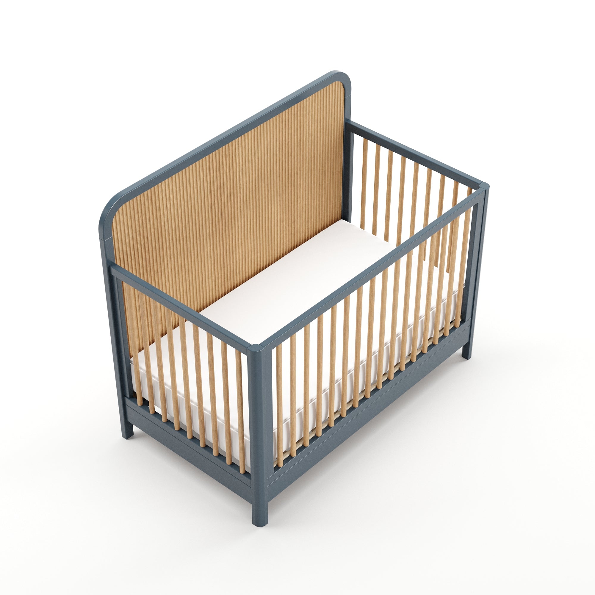Milano Crib in Graphite/Natural