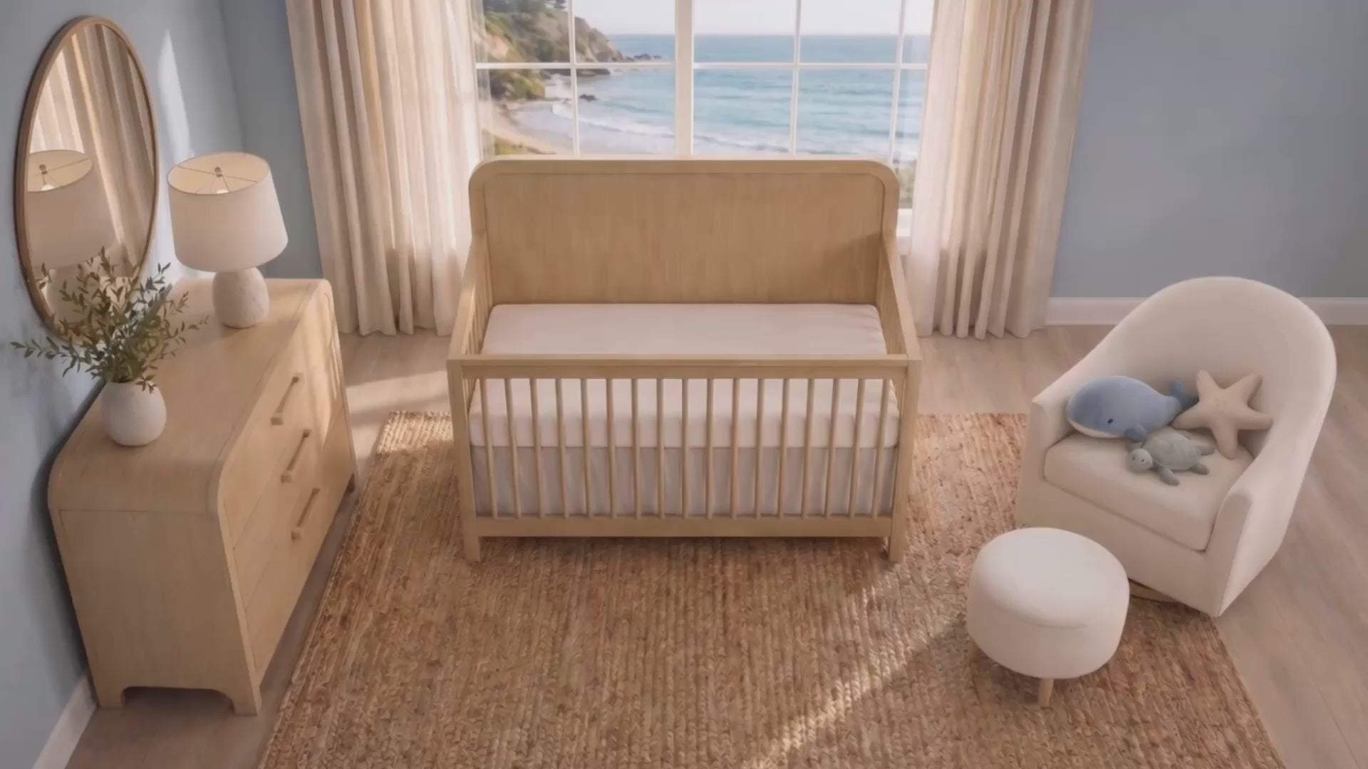 Load video: Cove Double Dresser